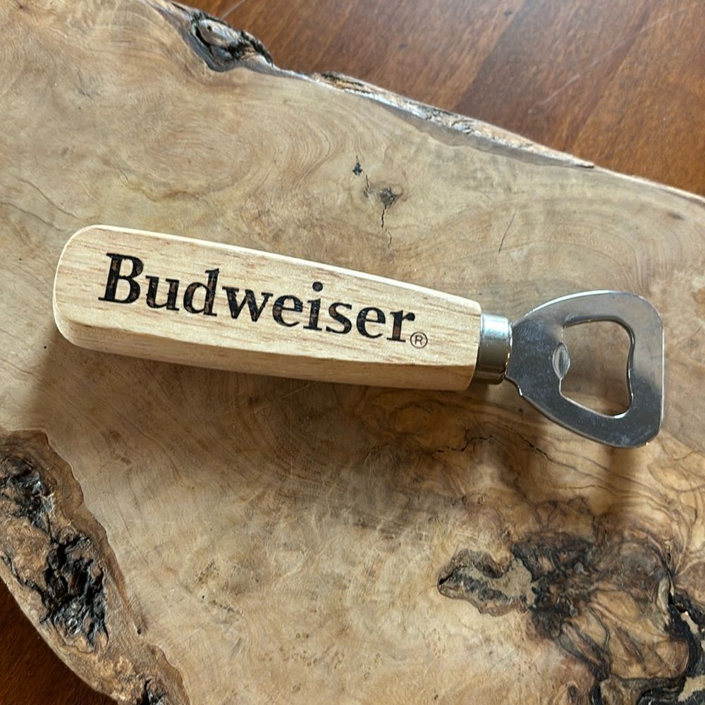 Budweiser Wooden Bottle Opener
